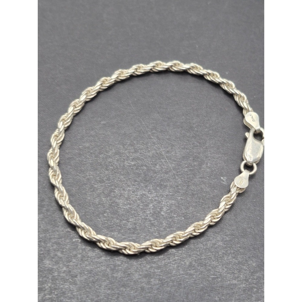 7.25'' Sterling Silver Diamond Cut Bracelet 7 Grams K1